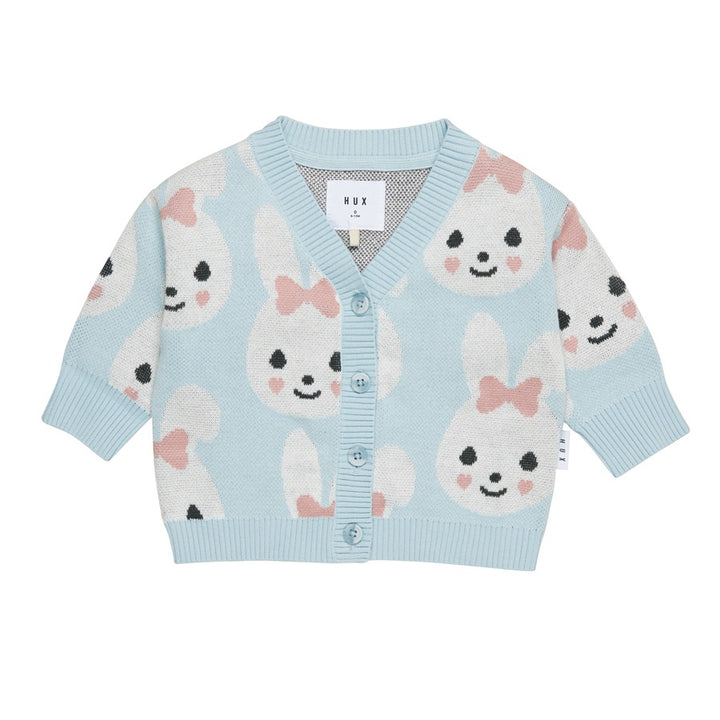 Huxbaby Bunny Boxy Cardigan - Sky