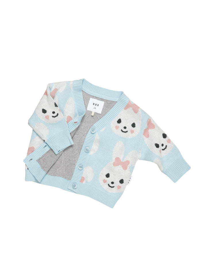 Huxbaby Bunny Boxy Cardigan - Sky
