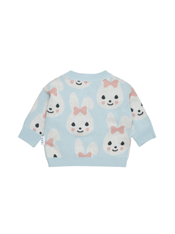 Huxbaby Bunny Boxy Cardigan - Sky