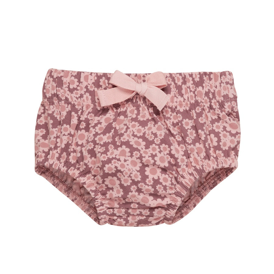 Huxbaby Flower Bear Bloomer - Dusty Plum