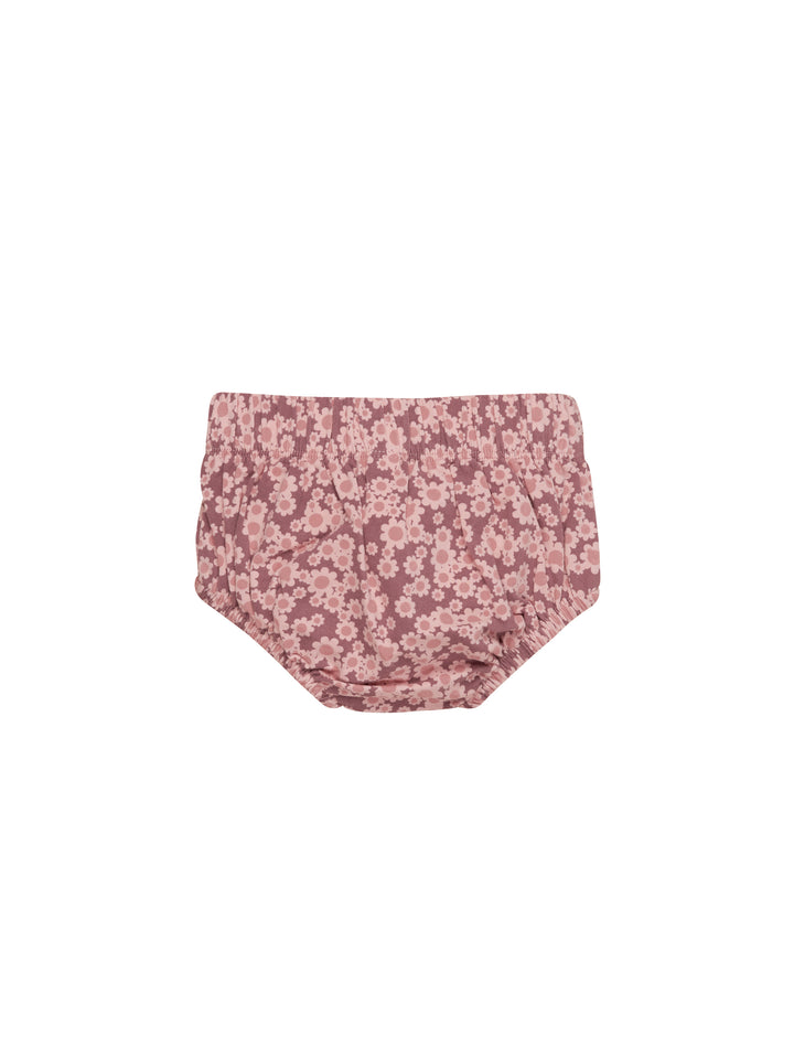 Huxbaby Flower Bear Bloomer - Dusty Plum
