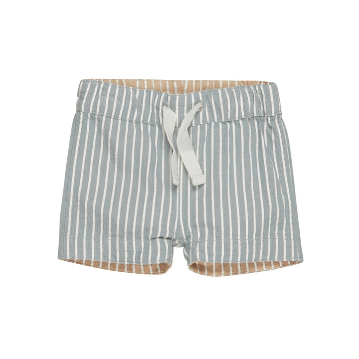 Huxbaby Stripe Reversible Chino Short - Teal + Biscuit