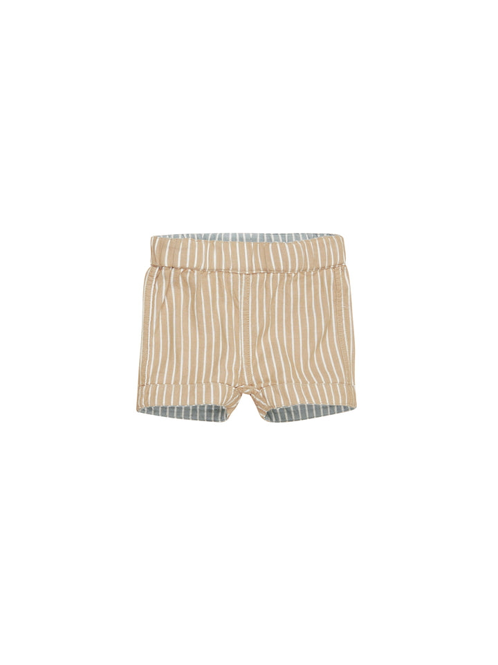Huxbaby Stripe Reversible Chino Short - Teal + Biscuit