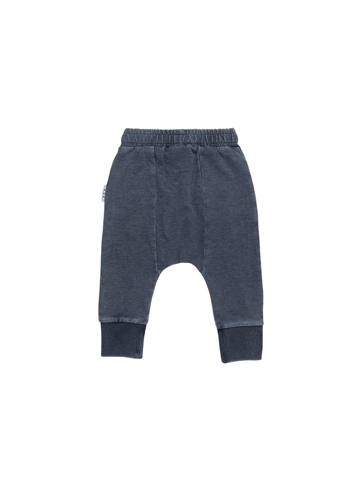 Huxbaby Rainbow Smiley Pocket Drop Crotch Pant - Denim