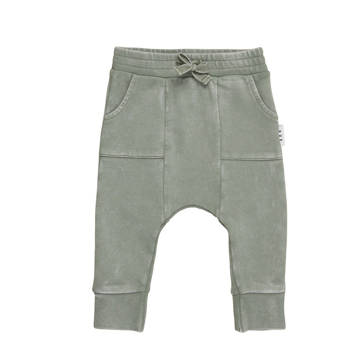 Huxbaby Pocket Drop Crotch Pant - Vintage Fern