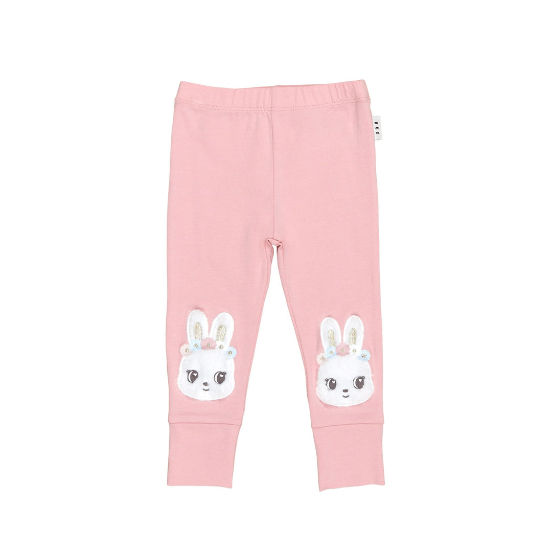 Huxbaby Blossom Fur Bunny Legging - Dusty Rose