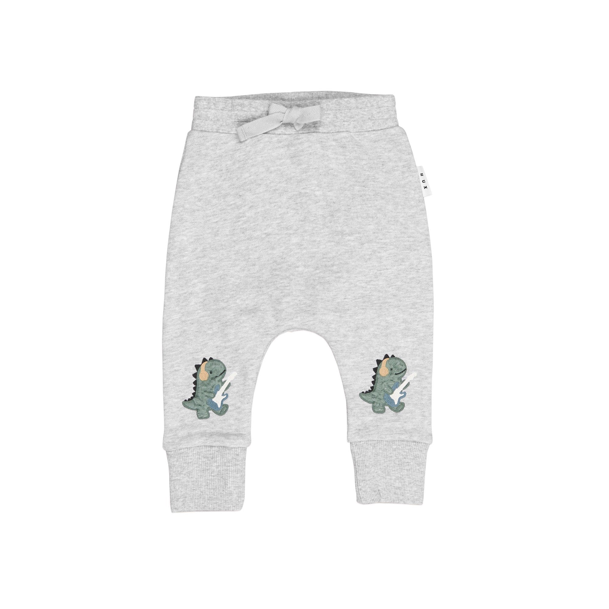 Furry Dino Drop Crotch Pant - Grey Marle