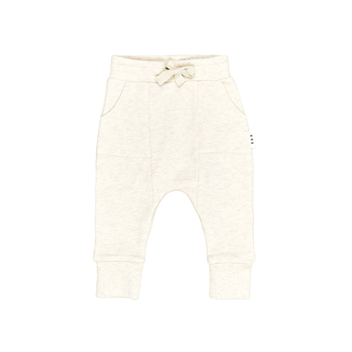 Huxbaby Drop Crotch Pant - Oat Marle