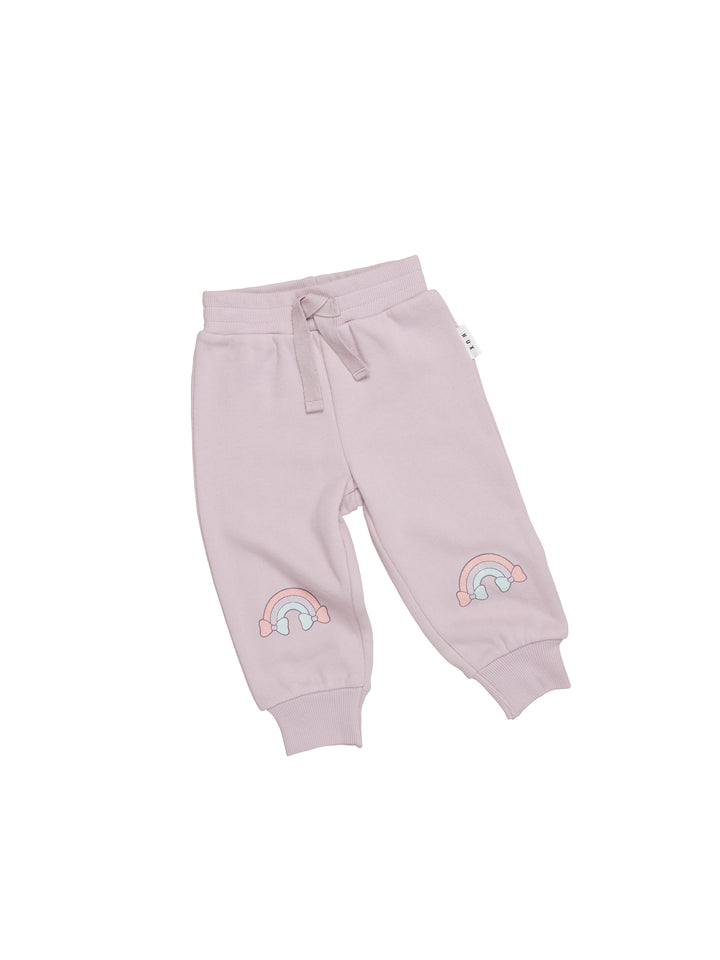 Huxbaby Rainbow Knee Retro Trackies - Lavender