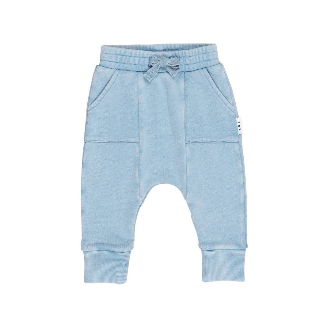 Huxbaby Vintage Blue Drop Crotch Pant - Washed Blue