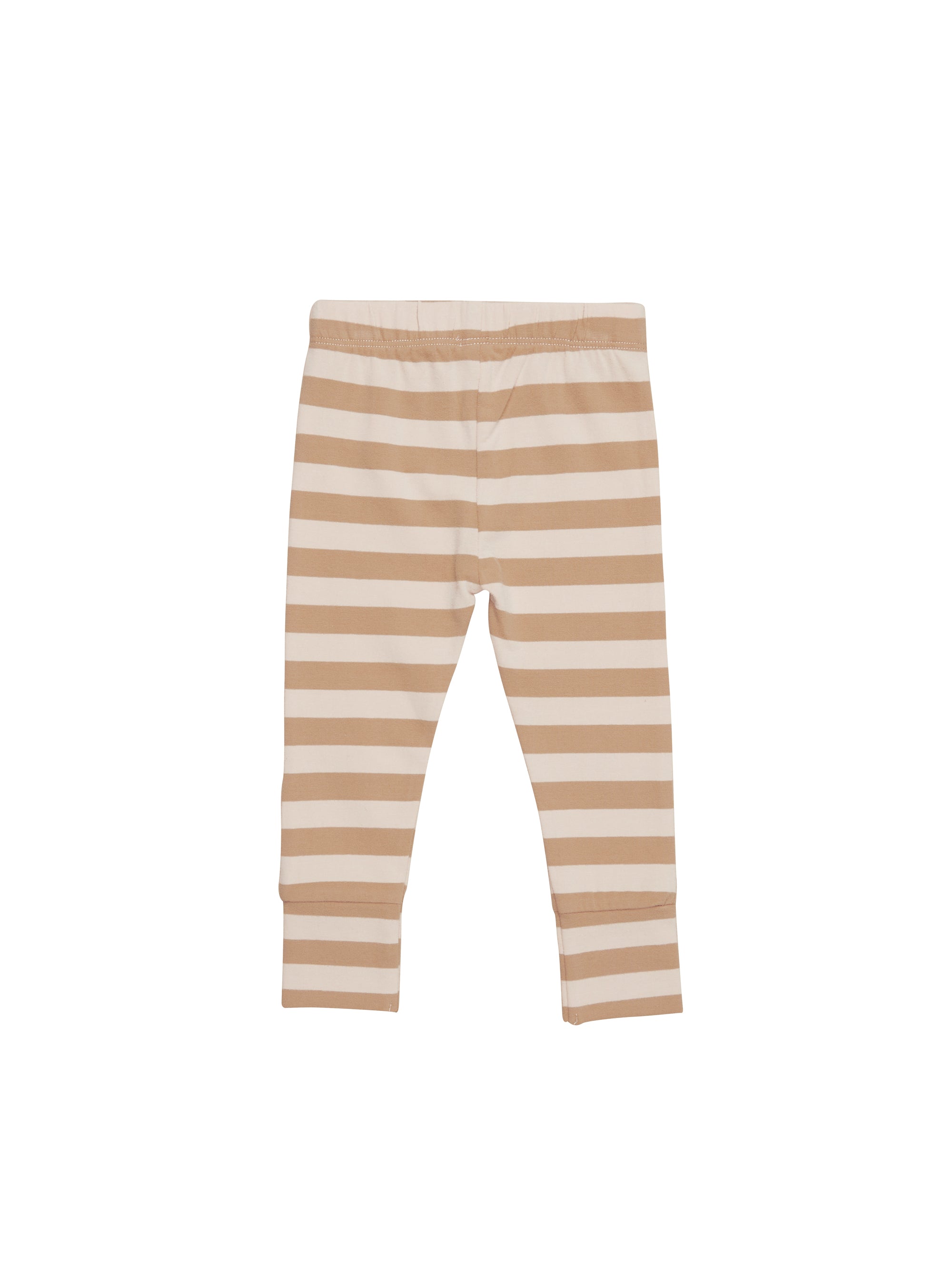 Huxbaby Dino Knee Stripe Legging - Biscuit + Wheat