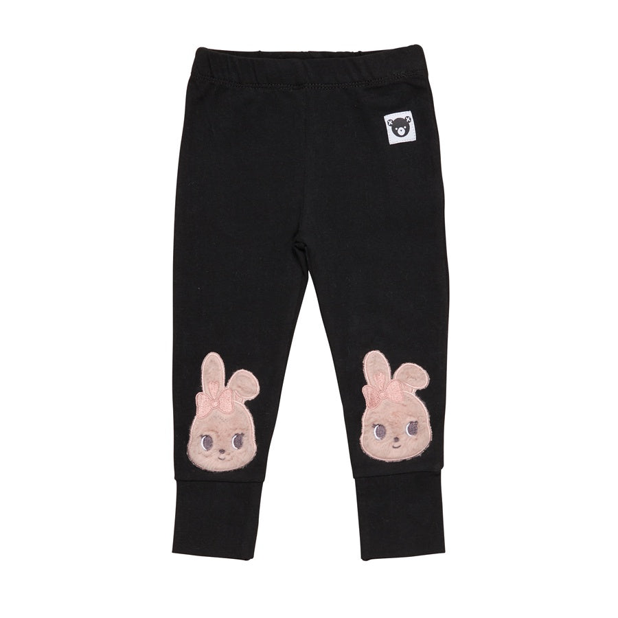 Huxbaby Fur Bunny Knee Legging - Black