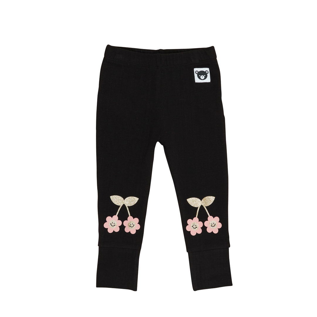 Huxbaby Smile Flower Legging - Black