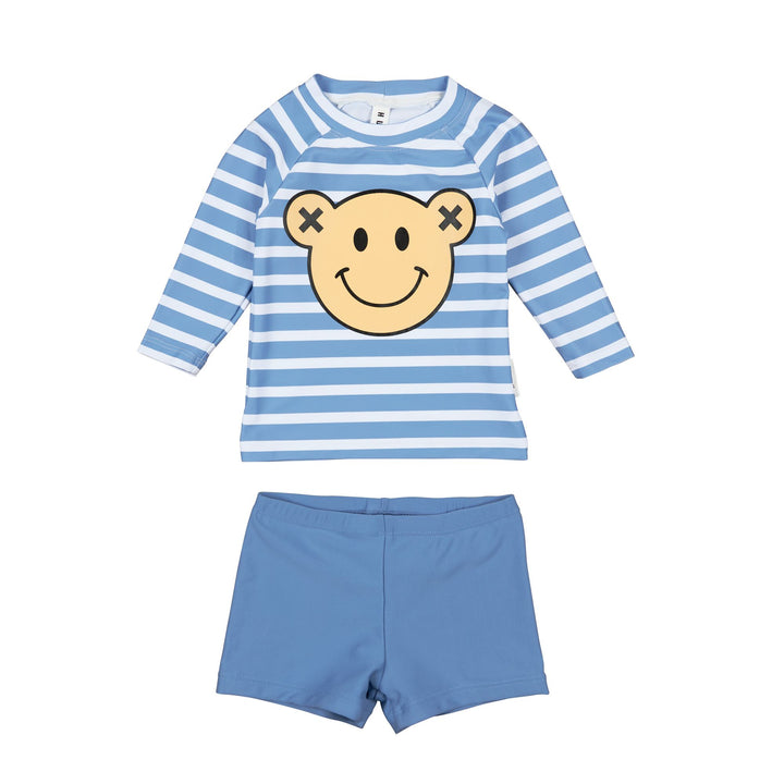 Huxbaby Smile Bear Stripe Swim Set