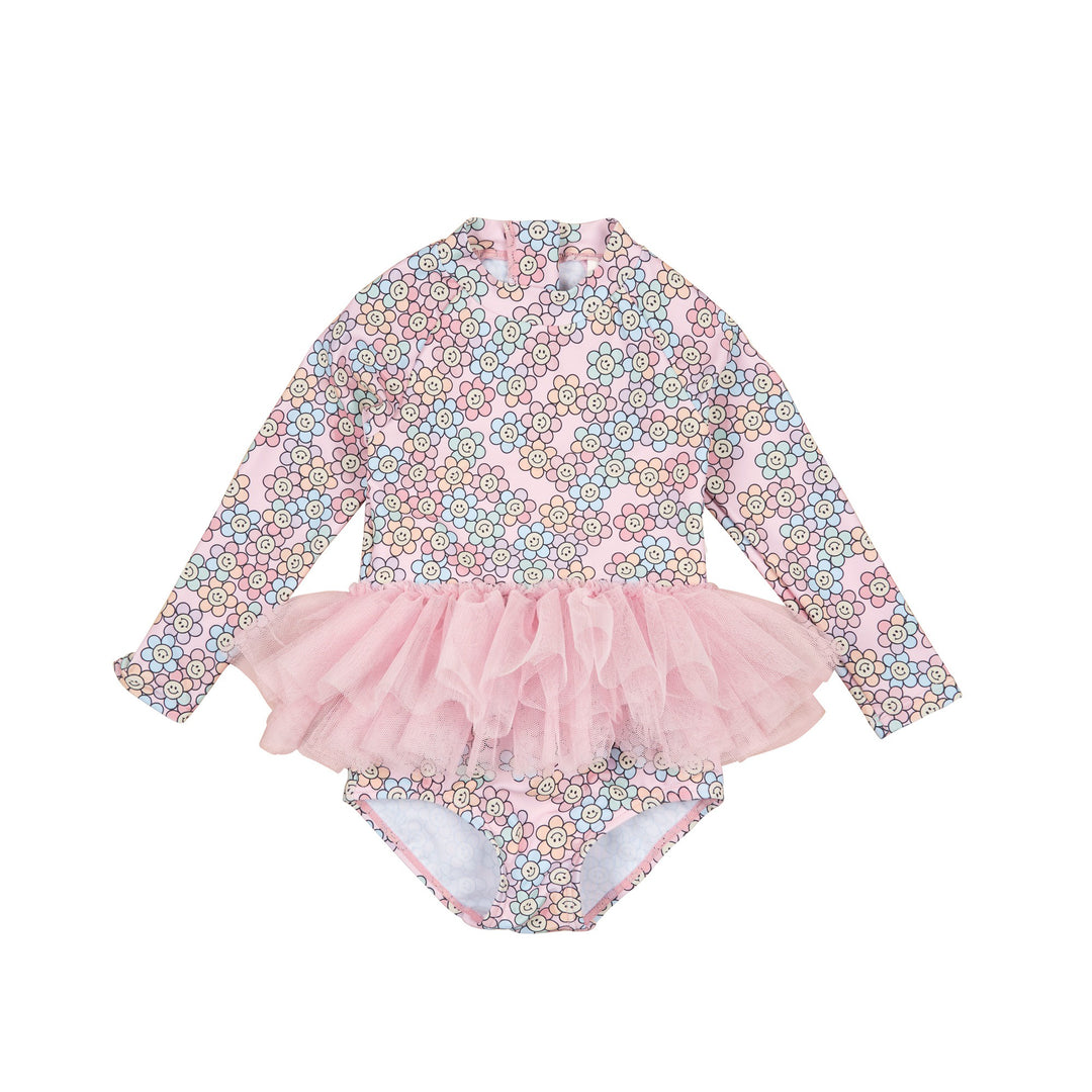 Huxbaby Rainbow Daisy Ballet Swimsuit - Multi