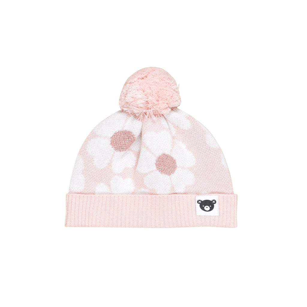 Blossom Knit Beanie - Pink Pearl