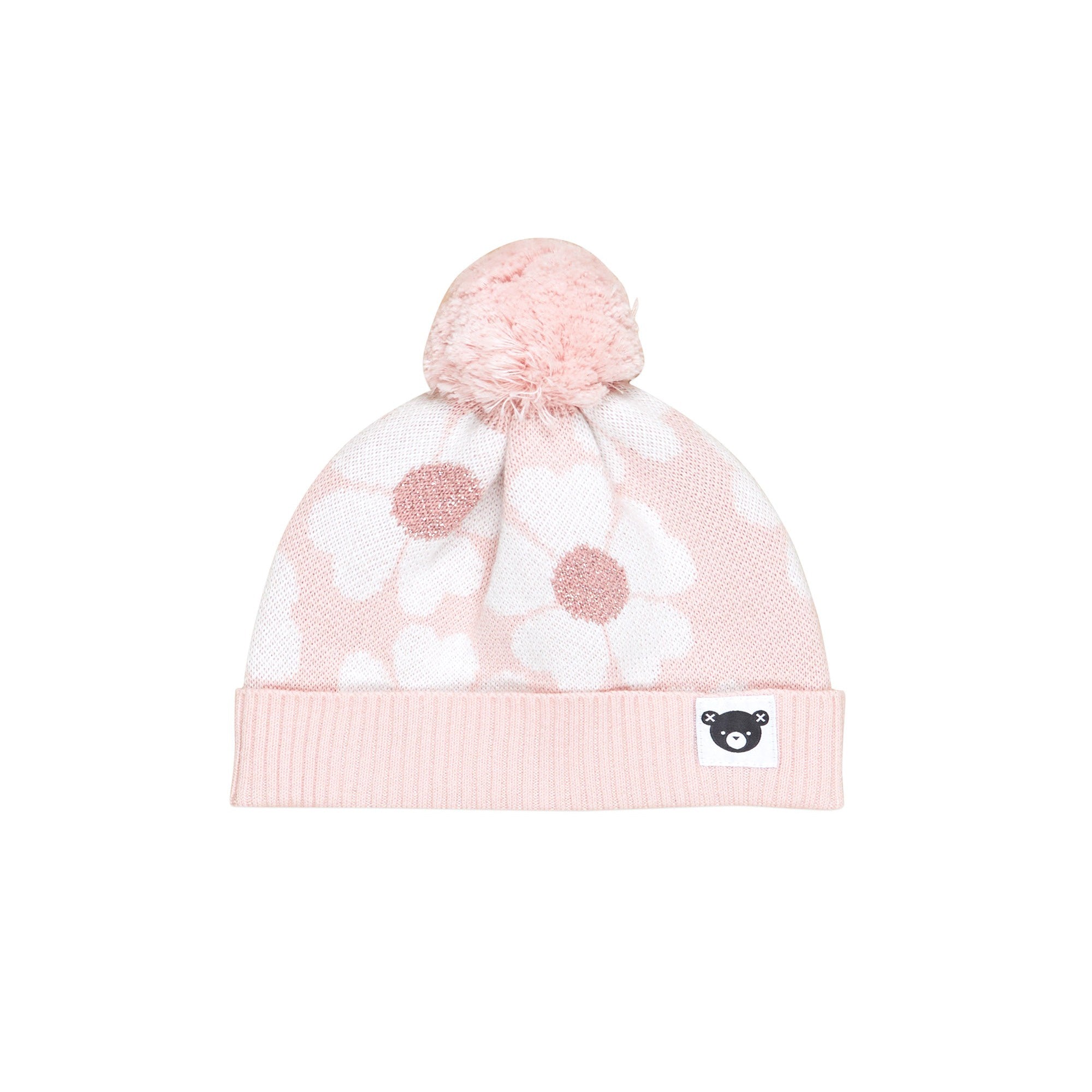 Blossom Knit Beanie - Pink Pearl