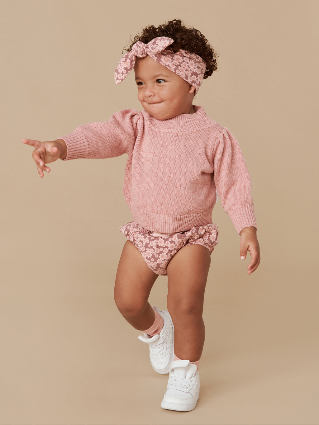 Huxbaby Flower Bear 2Pk Headband - Dusty Plum + Rosebud