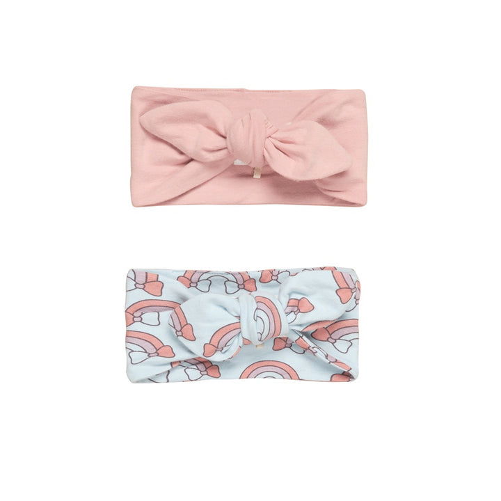 Huxbaby Rainbow 2Pk Headband - Sky + Dusty Rose