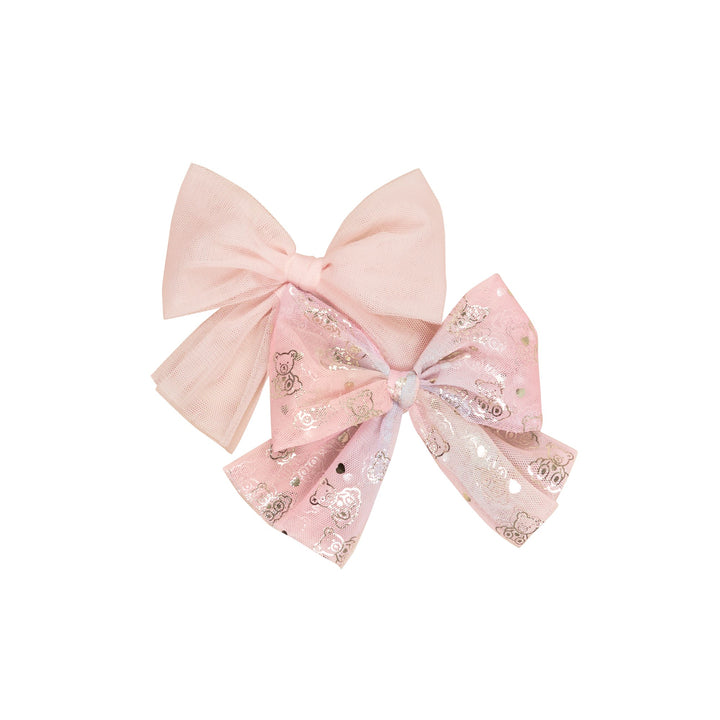 Huxbaby Cloud Bear Tulle 2 Pack Hair Bow