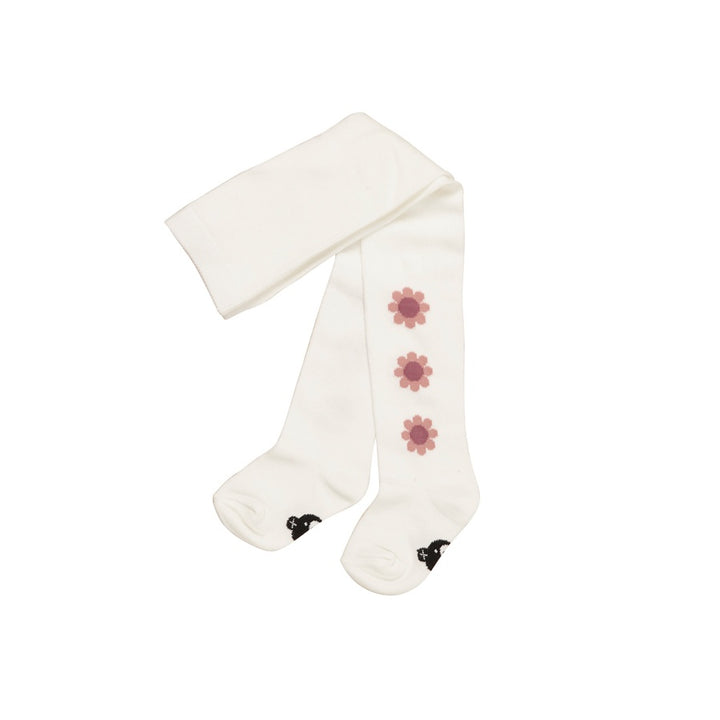 Huxbaby Flower Tights - Almond Milk