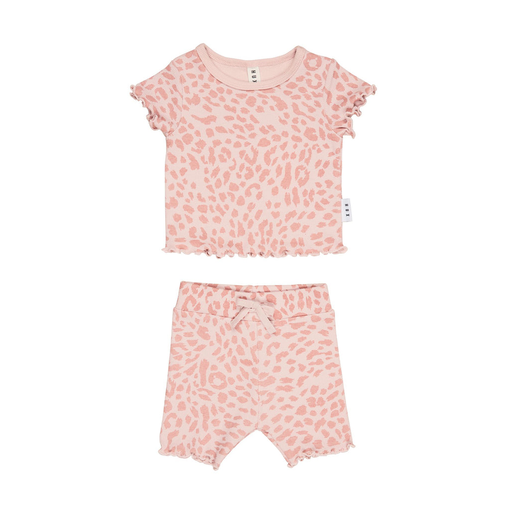 Huxbaby Animal Rib Tee and Short Set