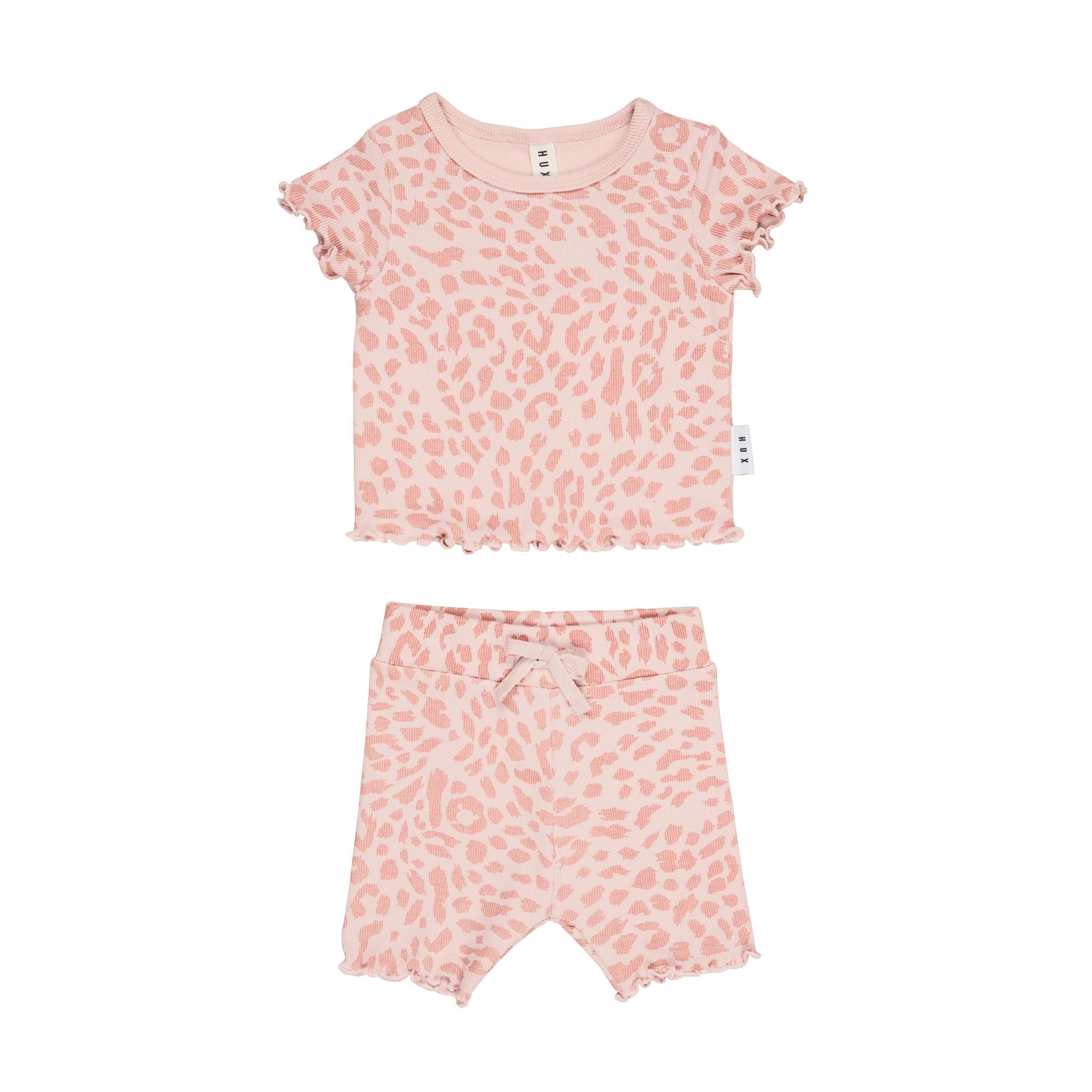 Huxbaby Animal Rib Tee and Short Set
