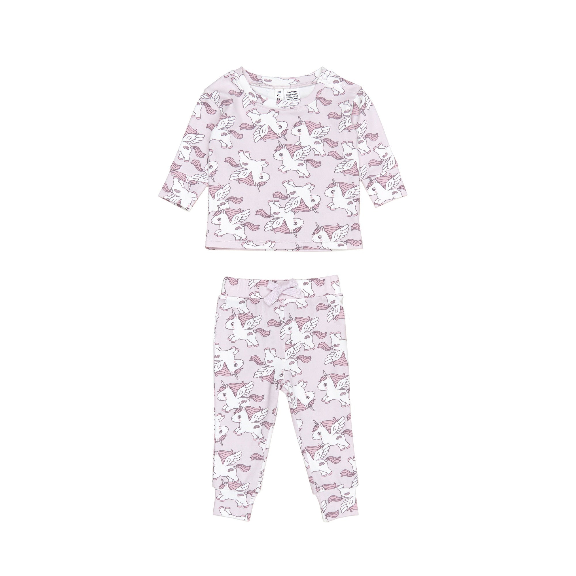 Huxbaby Magical Unicorn Pj Set - Bright Orchid