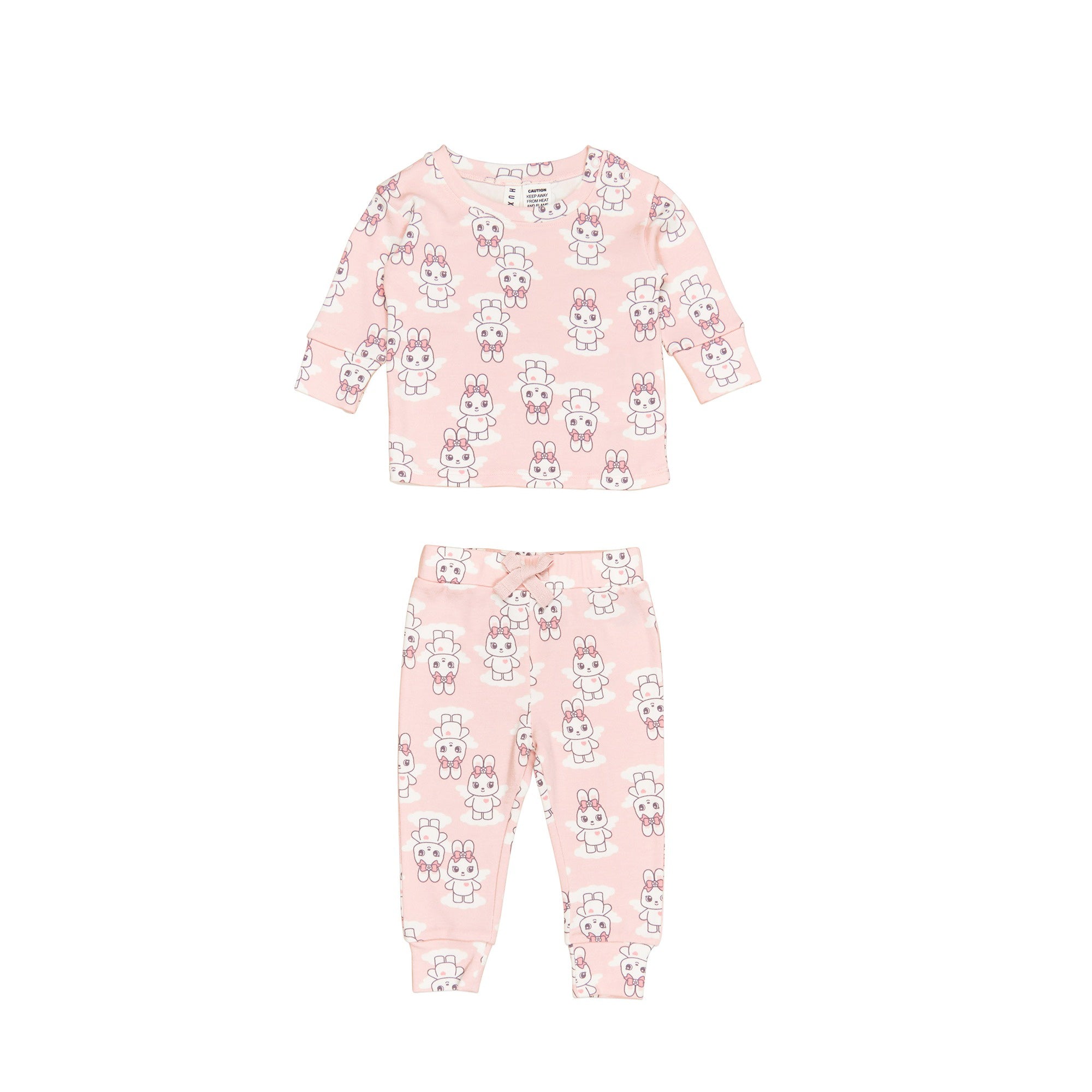 Huxbaby Fairy Bunny Pj Set - Rosebud