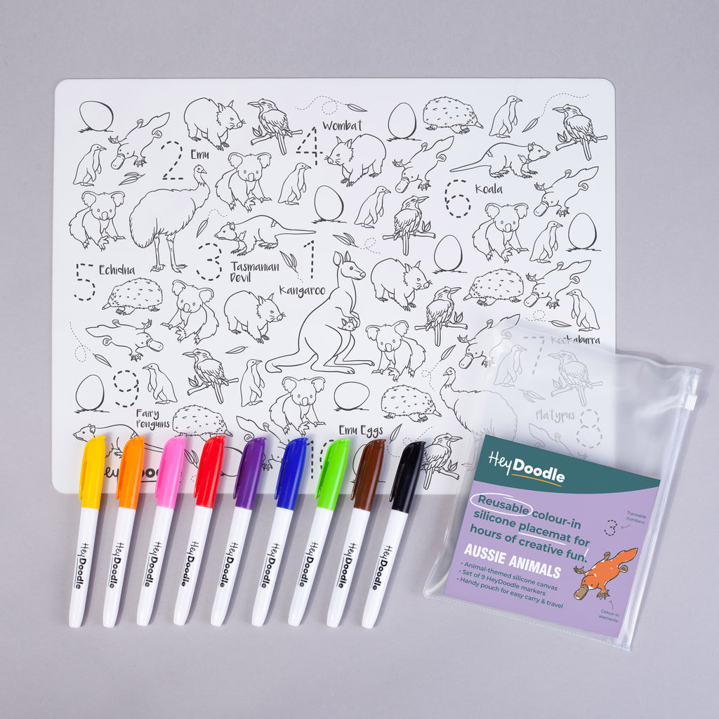 Hey Doodle Mat - Aussie Animals | 123