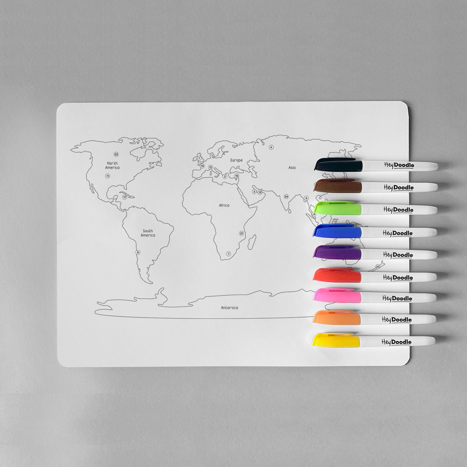 Hey Doodle Mat - World Countries | EDU