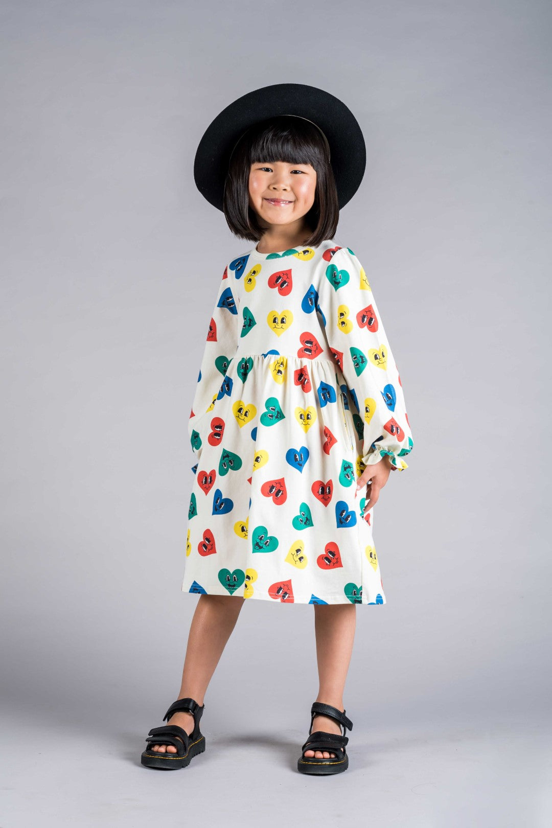 Rock Your Baby AW22 Drop 1 Happy Hearts Long Sleeve Dress