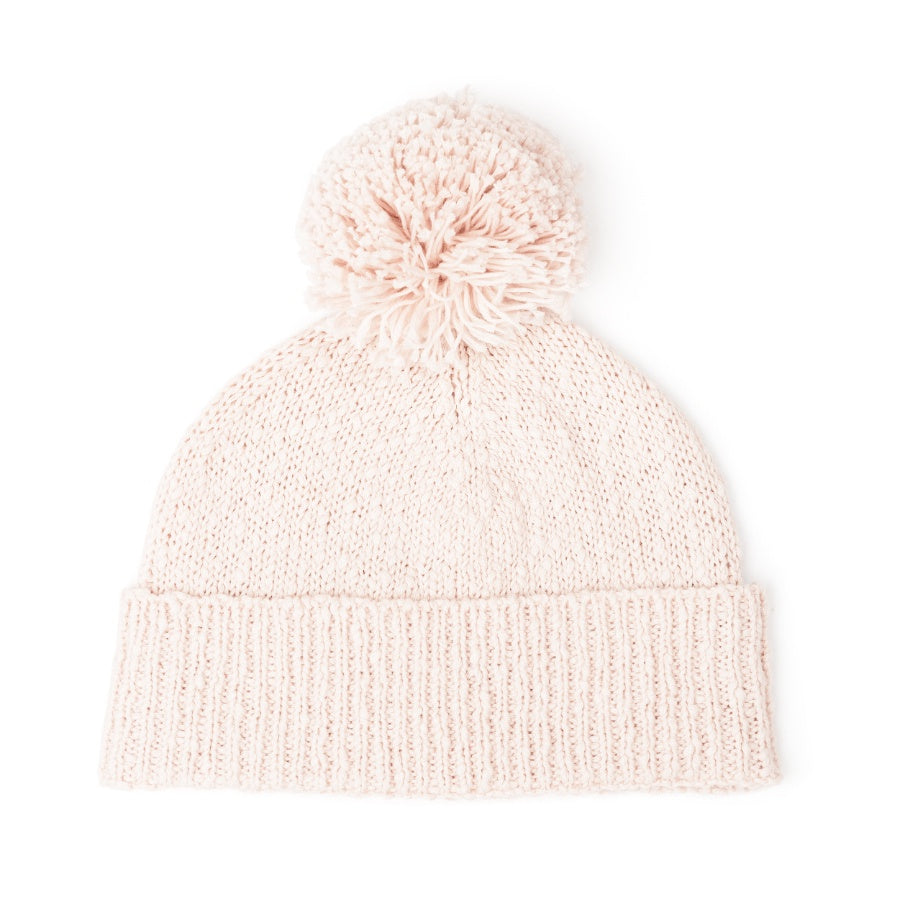 Grown Organic Textured Beanie - Pink Salt