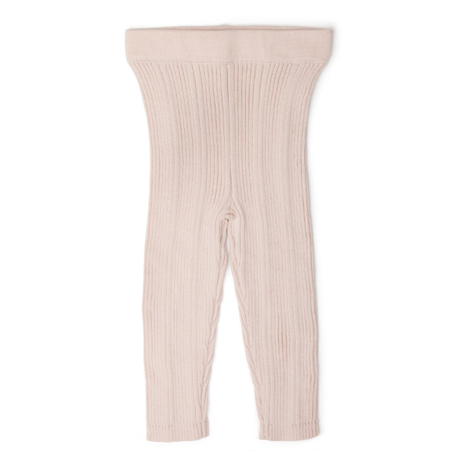 Grown Organic Ribbed Leggings - Pink Salt