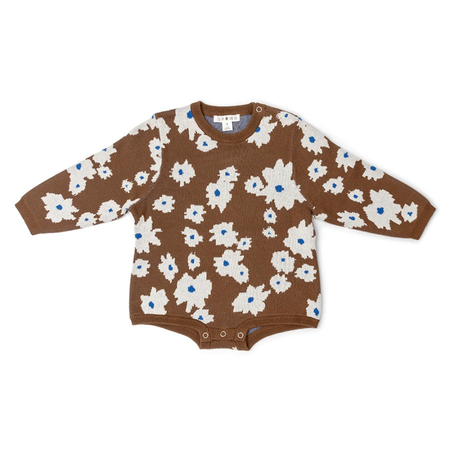Grown Organic Knit Romper - Petal