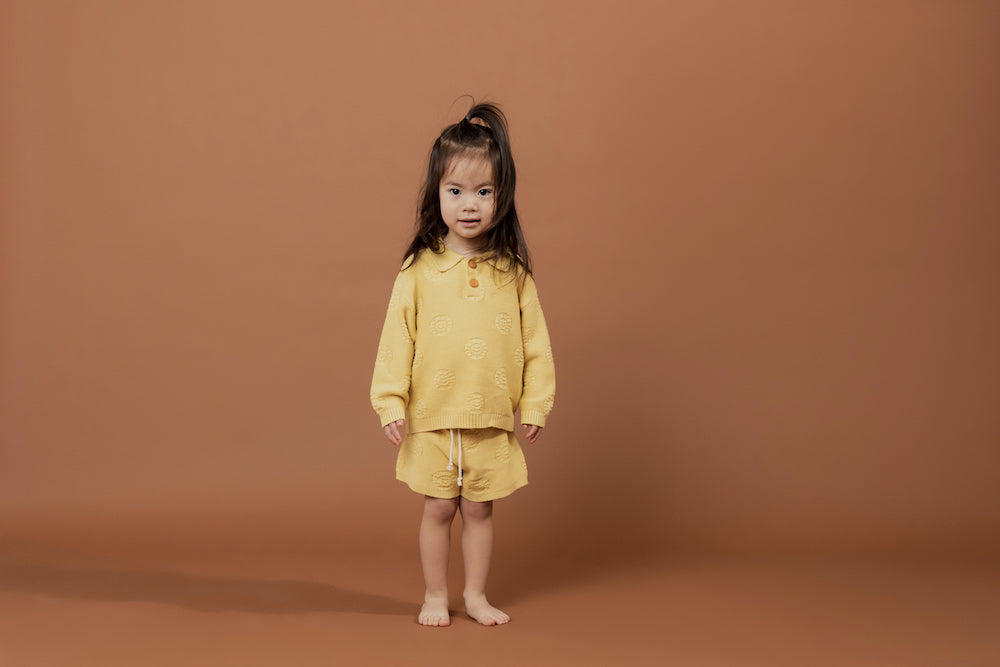 Grown Sunshine Button Up Jumper - Lemon