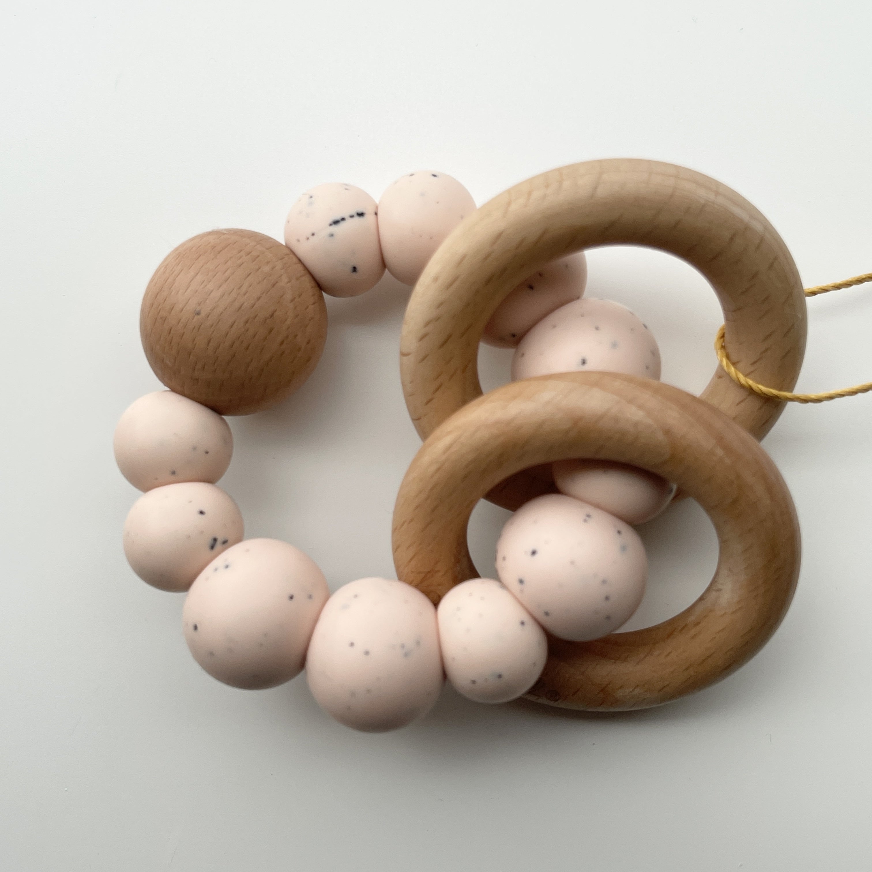 Luna Rattle/Teether - Granite Blush