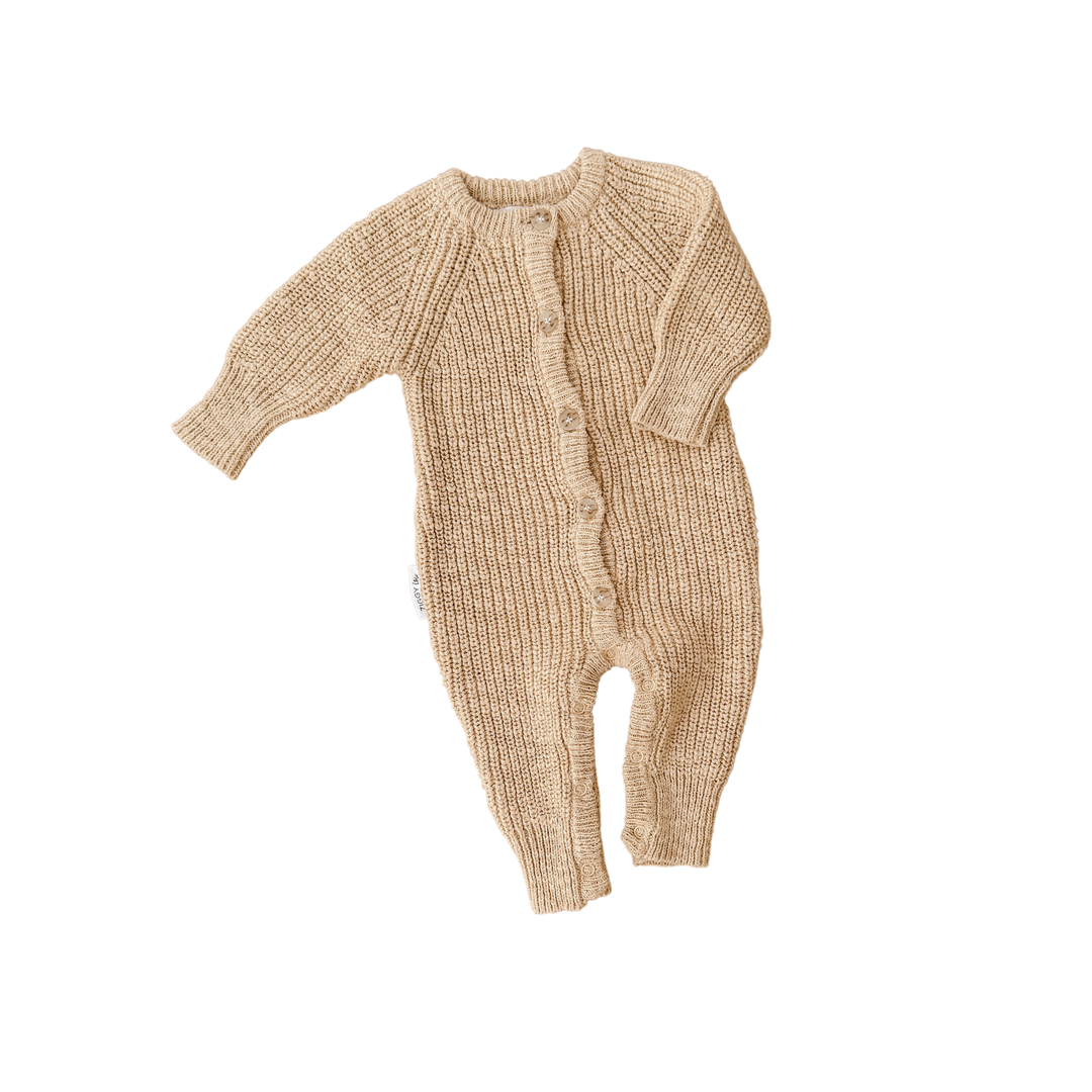 Ziggy Lou - Classic Knit Romper | Wheat