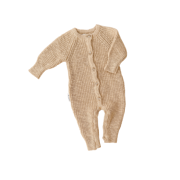 Ziggy Lou - Classic Knit Romper | Wheat