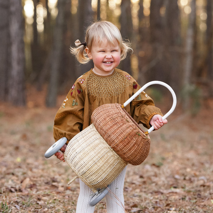Olli Ella Rattan Mushroom Luggy - Natural