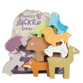 Petilou Forest Stacking Animals & Bag