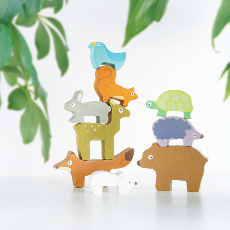 Petilou Forest Stacking Animals & Bag
