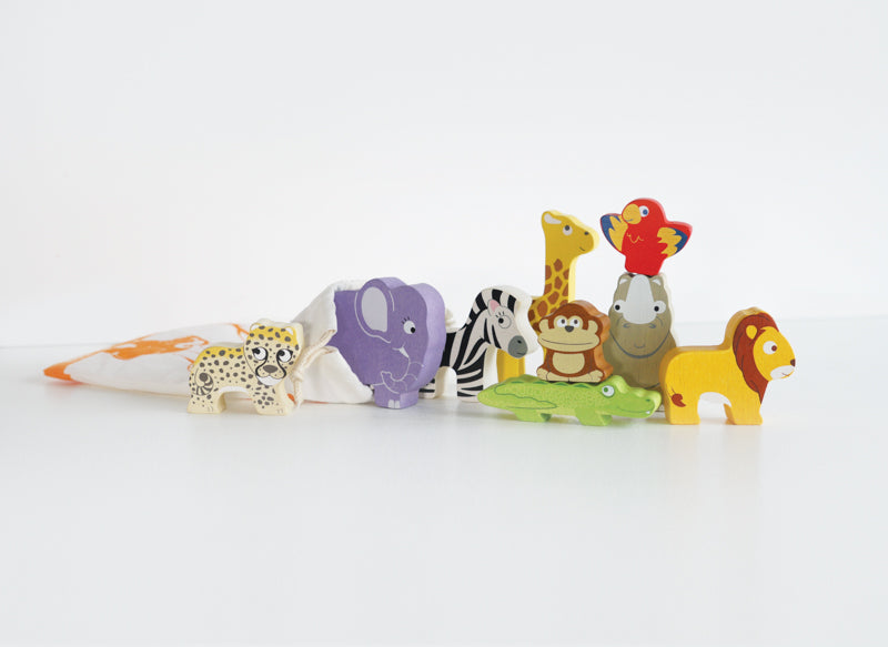 African Animal Stacker Set