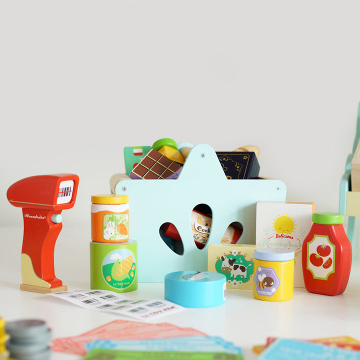 Wooden Groceries and Scanner