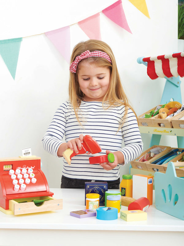 Wooden Groceries and Scanner