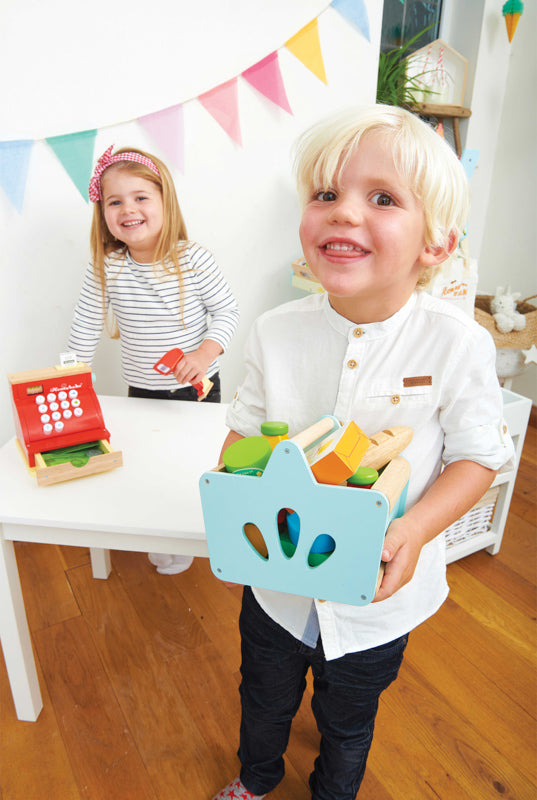 Wooden Groceries and Scanner