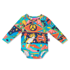 Halcyon Nights Long Sleeve Bodysuit - Bush Paradise
