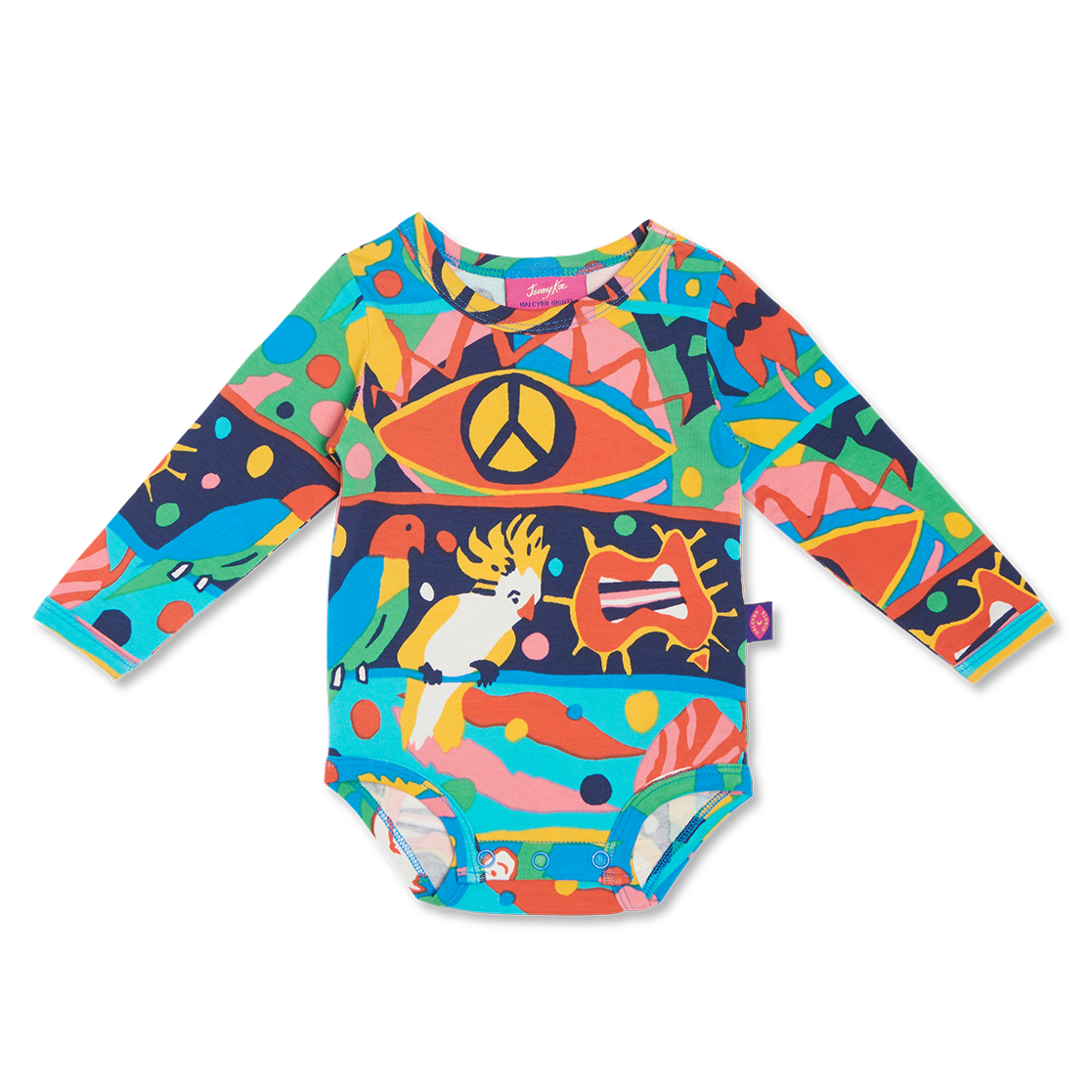 Halcyon Nights Long Sleeve Bodysuit - Bush Paradise