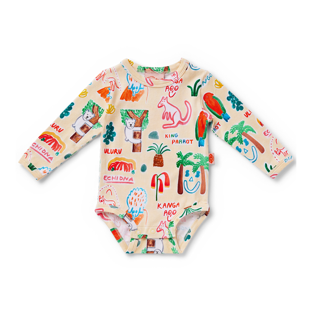 Halcyon Nights Long Sleeve Bodysuit - Cooee