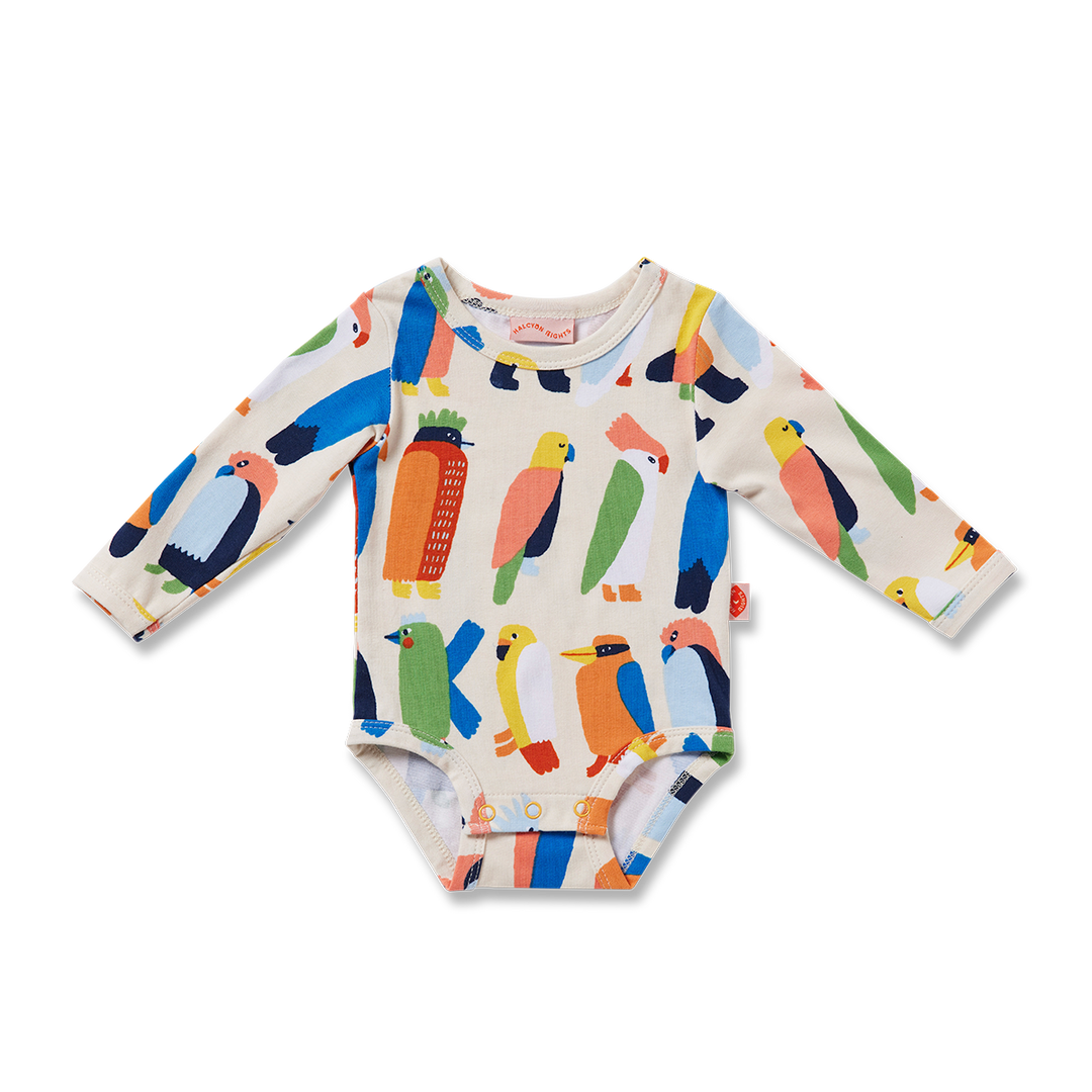 Halcyon Nights Long Sleeve Bodysuit - Flamin' Galahs